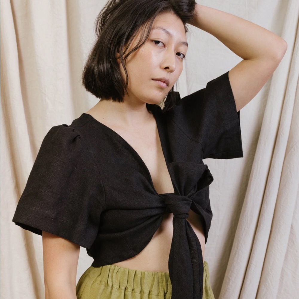 Nettle Studios Wrap Top